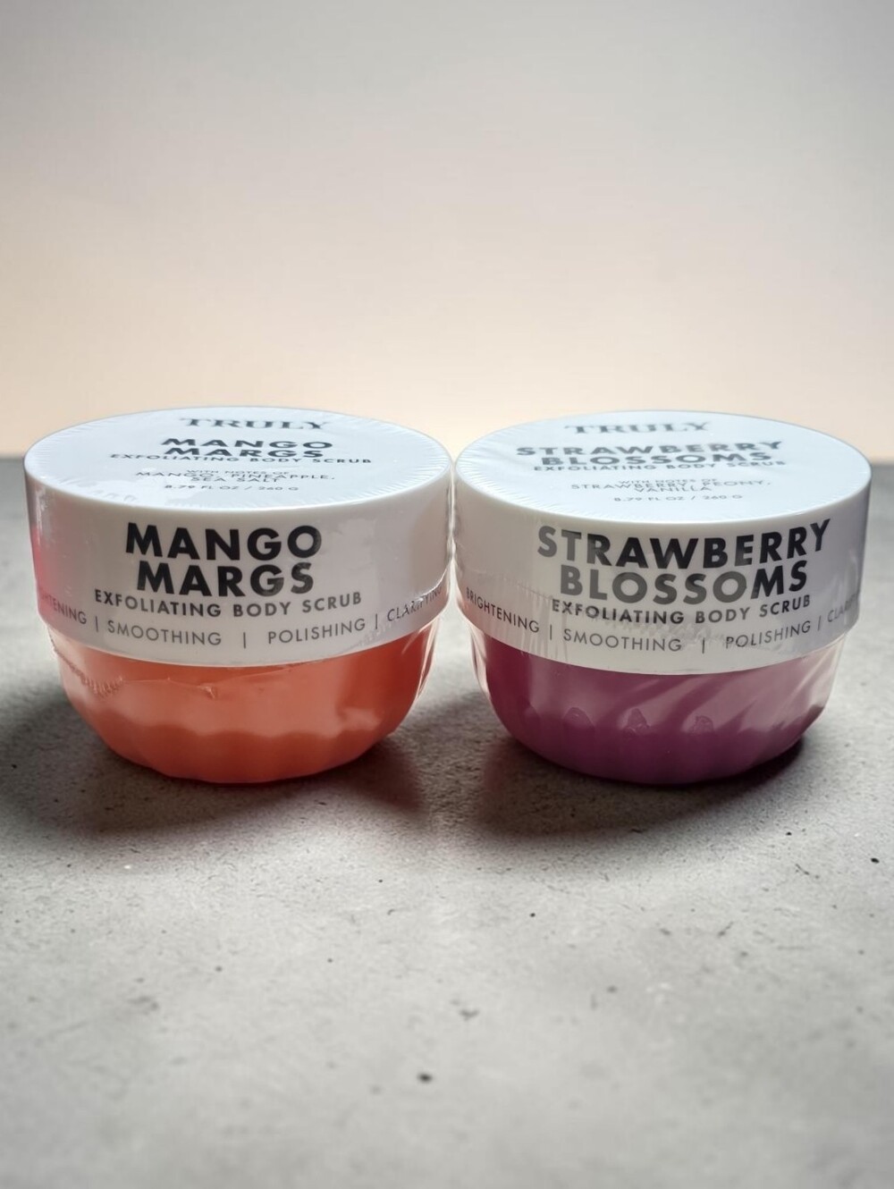 Truly Mango Margs, Subshine Vibes Or Strawberry Blossoms Exfoliating Body Scrubs